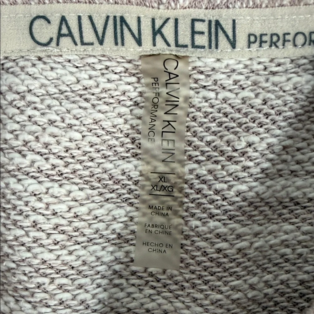 Calvin Klein Performance Cowl Tunnel Neck Tulip Wrap Sweater in Heathered Pink‎